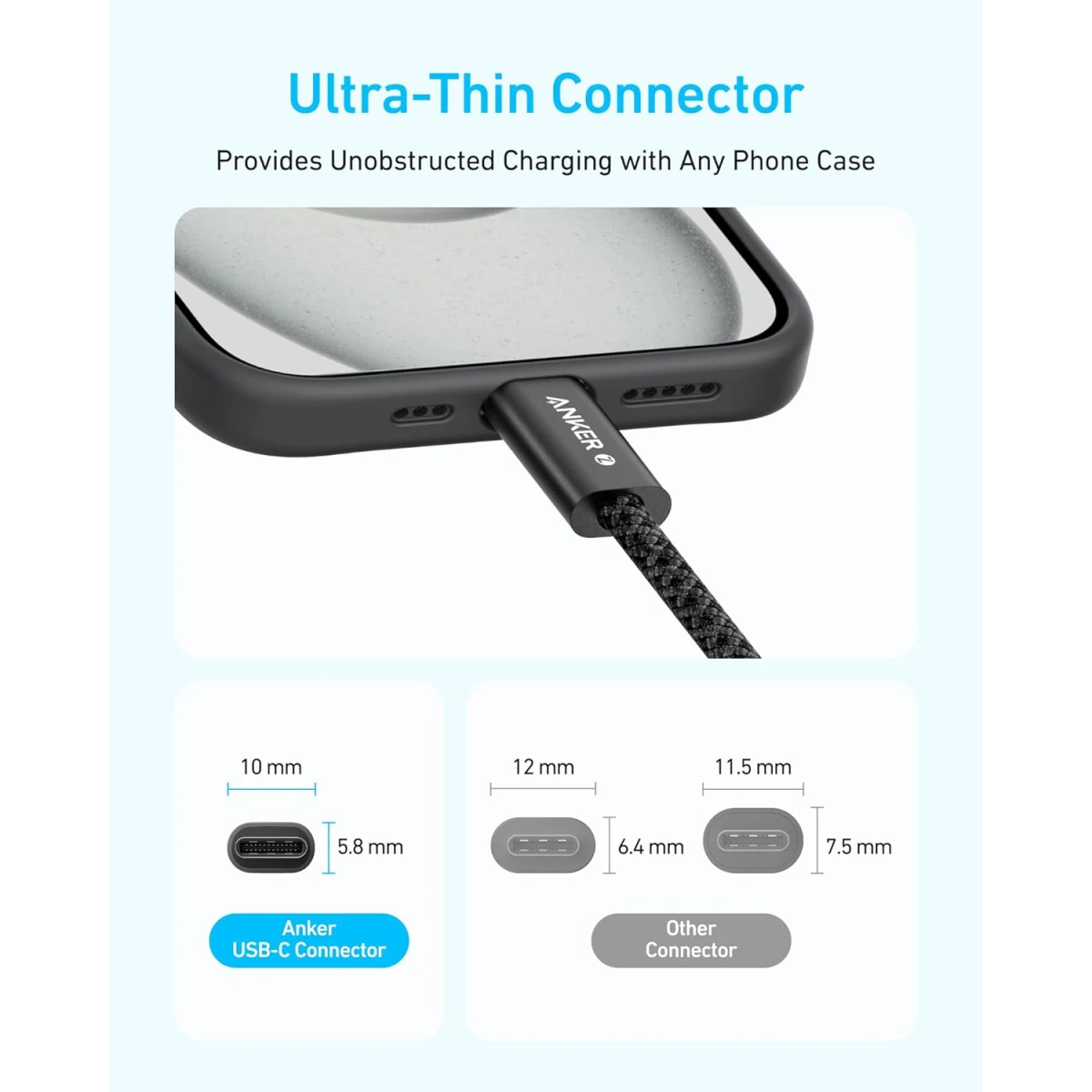 Anker ZOLO USB-C to USB-C Cable (1m 240W) - White Anker ZOLO USB-C to USB-C Cable (1m 240W) - White